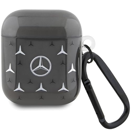 Mercedes Mea28Dpmgs Custodia Per Airpods 1/2 Cover Nero Large Star Pattern