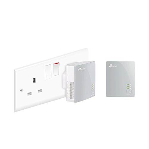 Tp-Link Tl-Pa4010Kit Nano Av600 Powerline Adapter Starter Kit, Up To 300 M Range, No Configuration Required, Uk Plug