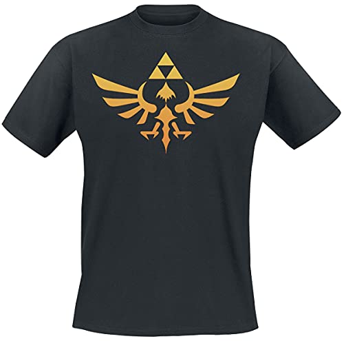 The Legend Of Zelda Maglia A Maniche Corte Hyrule Logo Nero Unisex