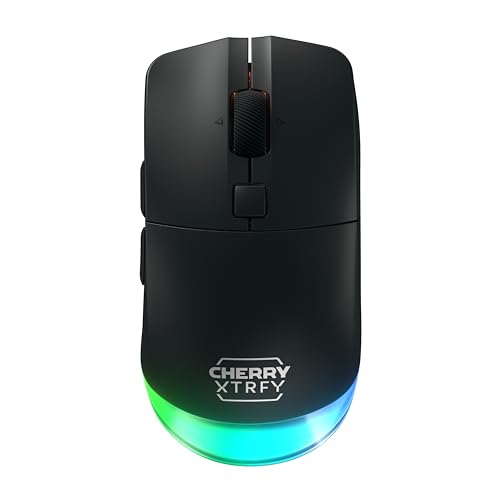 Cherry Xtrfy M50 Wireless, Mouse Da Gioco Senza Fili, Connessione Via 2,4 Ghz, Bluetooth E Cavo, Forma Ergonomica, Illuminazione Rgb, Ricaricabile, Ne