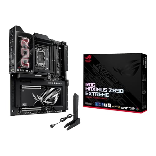 Asus Rog Maximus Z890 Extreme, Scheda Madre Intel Atx, 24+2+1+2 Fasi Di Alimentazione, Slot Ddr5, Pcie 5.0, Gpu Di Nuova Generazione, 6 Slot M.2, Wifi