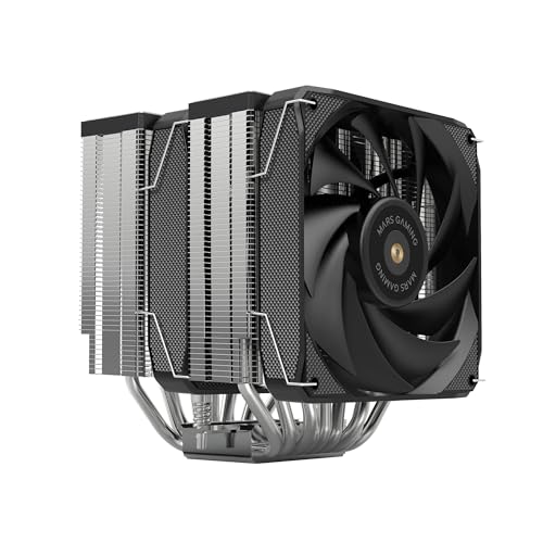 Marsgaming Mcpu-Xu9, Dissipatore Cpu Doppia Torre, Tdp 400W, 2X Ventole Con Pale Ibride E Cuscinetti Fdb In Rame Iperbilanciato, 9 Heatpipe Tecnologia
