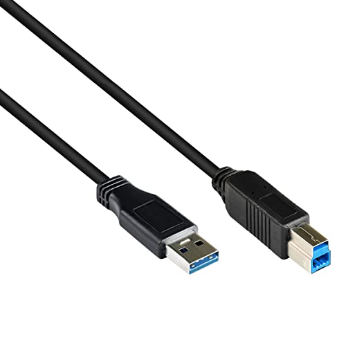 Good Connections – 2510 – 025 Porta/Cavo Per Stampante Usb 2.0 A Maschio A Maschio B, 0,25 M Grigio Nero Nero 1,80 M