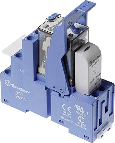Finder 58.34.9.024.0060 Relaisbaustein Nennspannung: 24 V/Dc Schaltstrom (Max.): 7A 4 Wechsler 1 Pezzo