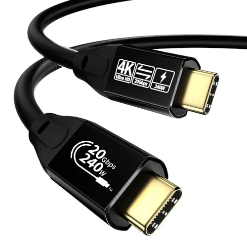 Yiwentec Cavo Usb C 3.2 Maschio Maschio Gen2 × 2 Tipo C Charging Cavo, 20 Gbps Data Transfer, 240 W 48 V/5 A Fast Charging Cable, 4K @ 60Hz Video Tran