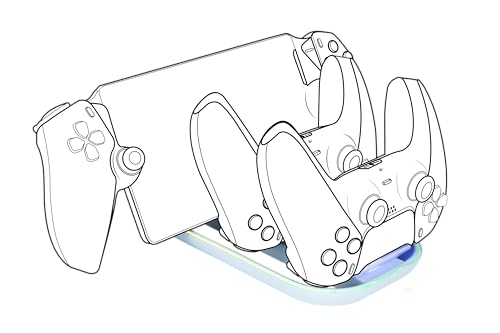 Triple Chargeur Bigben Pour Console Playstation Portal Et Manettes Dualsense Ps5 Blanc