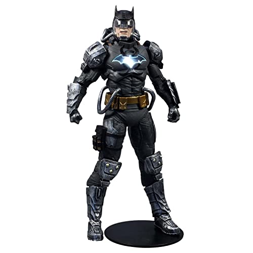 Figura Mcfarlane Toys Dc Multiverse Batman Hazmat Suit Gold Etiqueta Luz Logo Batman