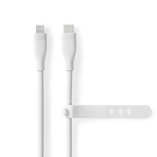 Nedis Cavo Lightning | Usb 2.0 | Apple Lightning 8 Pin | Spina Usb-C™ | 480 Mbps | Nichelato | 1,50 M | Rotondo | Silicone | Bianco | Scatola