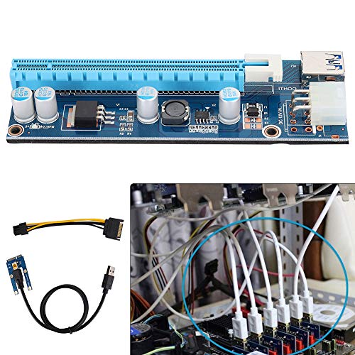 Mini Pci-E A Pci Express, Adattatore Riser Extender 16X 4 Condensatori A Stato Solido Con Interfaccia A 6 Pin Con Cavo Di Alimentazione Sata Per Estra