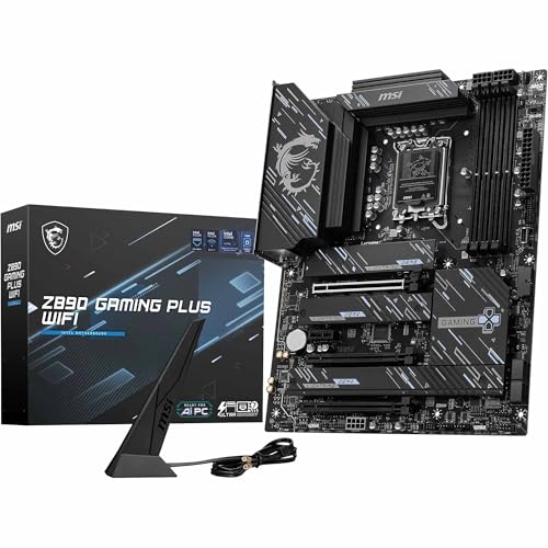 Scheda Madre Z890 Gaming Plus Wifi, Atx - Supporta Processori Intel Core Ultra (Serie 2), Lga 1851 - Ddr5 Memory Boost 9200+Mt/S Oc, 1 X Pcie 5.0 X16,