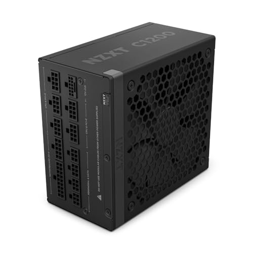 Nzxt C1200 Gold Atx 3.1 - Alimentatore Per Pc Da Gaming Completamente Modulare A Rumorosità Ridotta - 1200 Watt - 80 Plus Gold - Connettore 12V-2X6 -