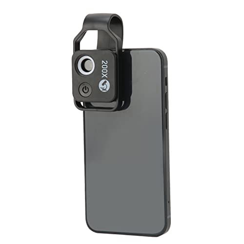 Microscopio Per Telefono Tascabile 200X, Obiettivo Per Macrofotografia Professionale Per Smartphone, Obiettivo Ottico Per Fotocamera Del Telefono Con
