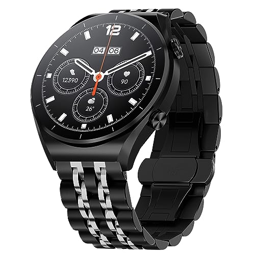 Hiseus Cinturino Compatibile Con Xiaomi Watch S1 / S1 Active / S1 Pro, Metallo Acciai Inossidabili Sostituzione Cinturini Orologio Per Mi Watch Sport/