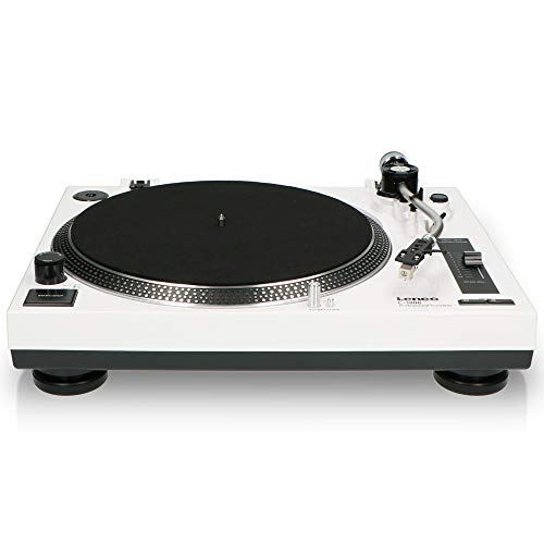 Lenco L-3808 White, Giradischi Trazione Diretta Con Porta Usb E Pre Phono Escludibile, Black, White