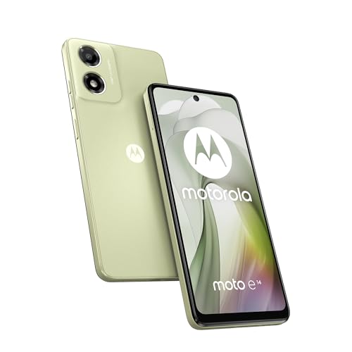 Moto E14 (2/64Gb, Batteria 5000 Mah, Display 6.56" Hd+ 90Hz, Fotocamera 13Mp, Processore Unisoc® T606, Dual Sim, Android 14(Go Edition)), Sylvan Green