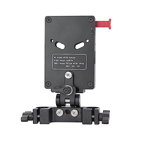 Nitze Piastra Batteria V Mount Con Morsetto Per Asta Da 15 Mm E Braccio Regolabile, V Mount Battery Plate 8 V/3 A Cc, 14.8 V/3 A D-Tap E Porte Di Usci