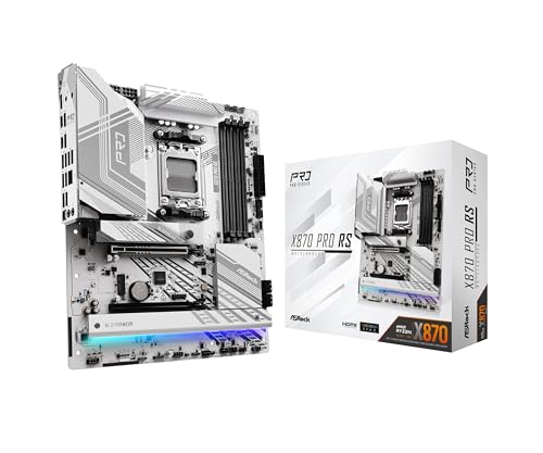 Asrock X870 Pro Rs Amd Ryzen Socket Am5 Atx Scheda Madre Ddr5 Dimm 8000 Mhz 256 Gb Pcie Gen5 Sata3 6.0 Gb/S