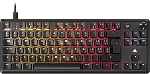 Corsair K70 Core Tkl Rgb Tastiera Da Gioco Meccanica Tenkeyless – Interruttori Lineari Mlx Red V2 Pre-Lubrificati – Coprichiavi In Abs – Qwerty It – N