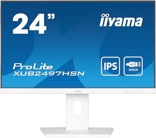 Iiyama Monitor Xub2497Hsn-W2-23.8", Ips, 1920 X 1080/100Hz, 1H1Dp1C, Has, Rj45
