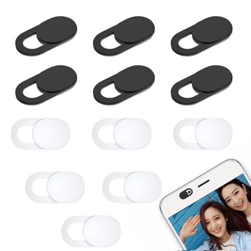 Rhqfdm Webcam Cover Set 12 Pezzi Webcam Cover Slider,Protezione Della Privacy,Estremamente Sottile E Leggero,Antigraffio,Per Fotocamere Computer Porta