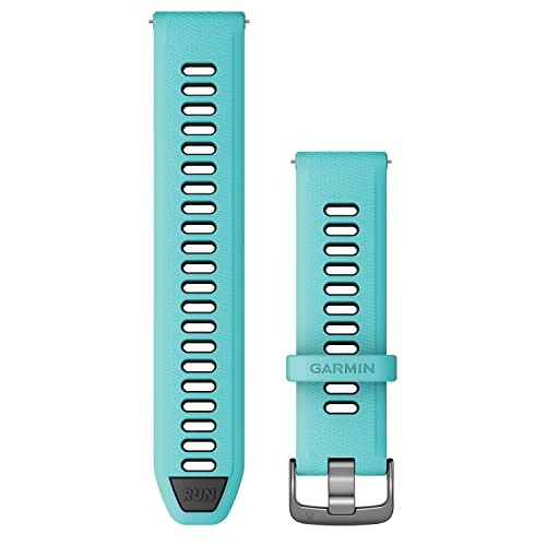 Garmin Cinturino Originale, 22Mm, Sgancio Rapido, Silicone, Aqua & Black (Stile Forerunner 265)