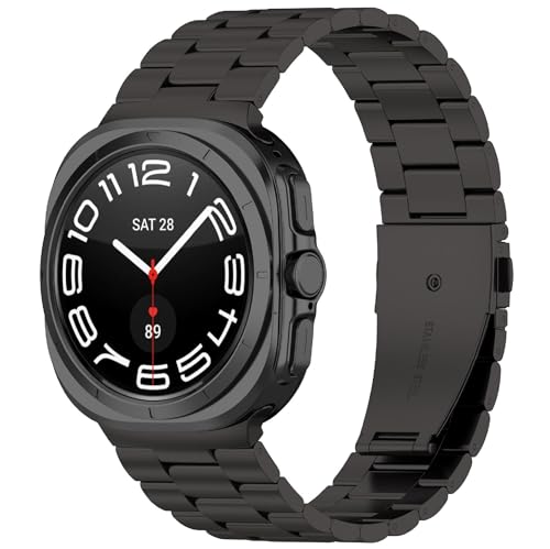 Giopuey Cinturini Compatibile Con Samsung Galaxy Watch Ultra 47Mm, Acciaio Inossidabile Cinturino [Resistente All'Usura] - Black