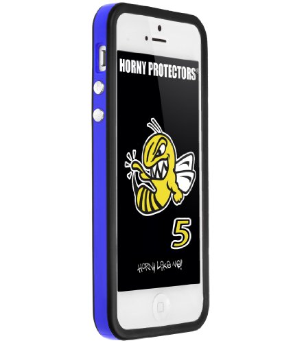 Horny Protectors - Cover Bumper In Silicone Per Apple Iphone 5, Rosa/Nero
