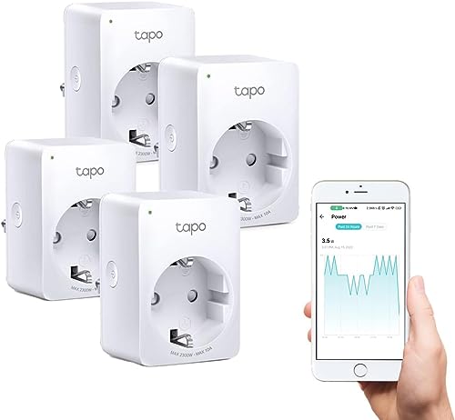 Tp-Link Tapo P110(4-Pack) Presa Intelligente Con Monitoraggio Energia, Smart Plug Compatibile Con Alexa, Monitora Il Consumo Di Energia, Controllo Rem