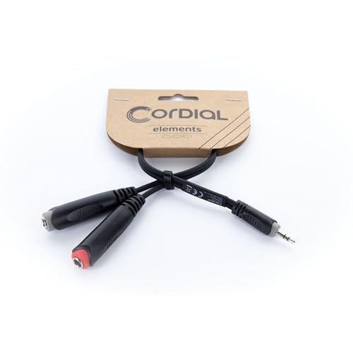 Cavo Y Bretella Mini-Jack Stereo, 2 Jack Mono Femmina 30 Cm