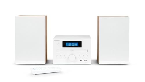 Microchaîne - Thomson - Cosy Mic121Bt - Lecteur Cd, Bluetooth, Radio Fm, Mp3, Usb - Bois Et Blanc