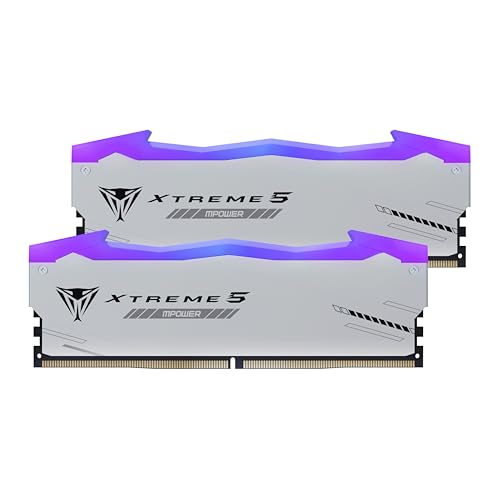 Patriot Viper Xtreme 5 Mpower Ddr5 Rgb Ram 48 Gb (2 X 24 Gb) 8000 Mt/S Cl38 Udimm Desktop Gaming Kit - Pvxr548G80C38Km