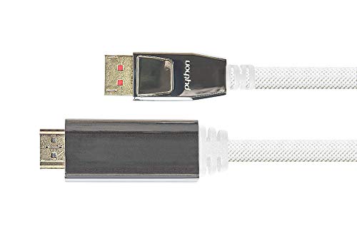 Python Serie Premium Displayport 1.4 A Hdmi 2.0 - Cavo Adattatore 4K / Uhd @60Hz - Schermatura A 3 Strati, Connettore In Metallo Placcato Oro, Scala I