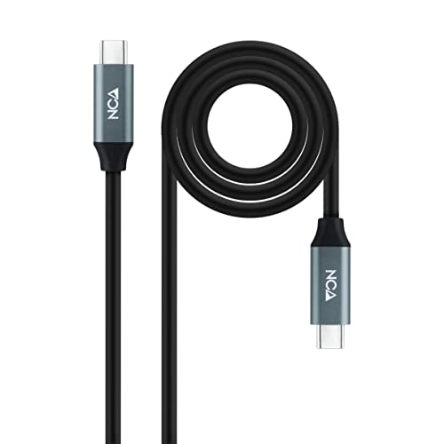 Monkey Ladder Cavo Usb 3.2 Gen2X2 20Gbps 5A/100W 4K/60Hz Usb-C/M-Usb-C/M, Colore Nero, 1 M