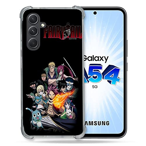 Cokitec Cover Rinforzata In Vetro Temperato Per Samsung Galaxy A54 5G Manga Fairy Tail Logo Team
