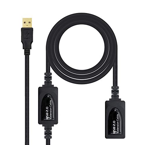Monkey Ladder Cavo Usb 2.0 Prolunga Con Amplificatore, Tipo A/M-A/H, Maschio-Femmina, Nero, 10 M