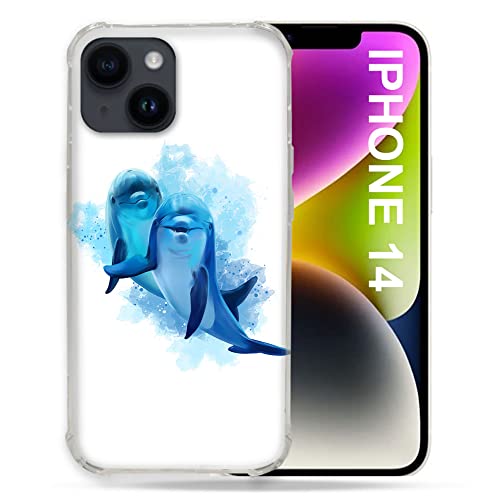 Cover Per Iphone 14 (6.1) Animal Dauphin Duo