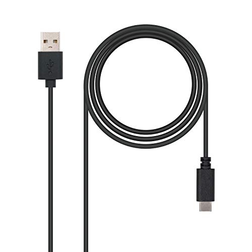 Monkey Ladder Cavo 3A Usb 2.0 A Usb-C, Uso Principale Cellulari, Tablet, Portatili, Ecc. Fino A 3 Amp Di Ricarica, Tipo C/M-A/M, Maschio Nero, 0,5 Mts