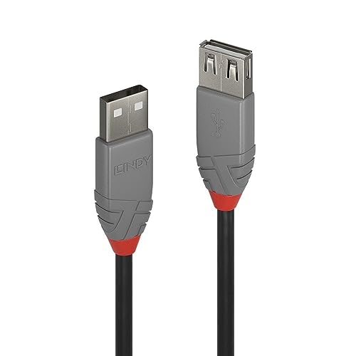 Monkey Ladder - Cavo Di Prolunga Usb 2.0 Anthra Line 1 Metro, Connettore Usb Tipo A Maschio A Femmina, Velocità Di Trasferimento Dati Fino A 480Mbps P