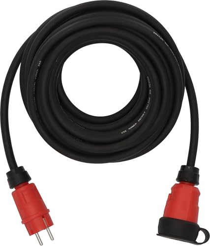 Brennenstuhl Prolunga Professionale Vn 1200 Ip44 (Cavo Da 10 M H07Rn-F 3G2,5 In Nero, Uso In Cantiere E Uso Esterno Permanente, Made In Germany)