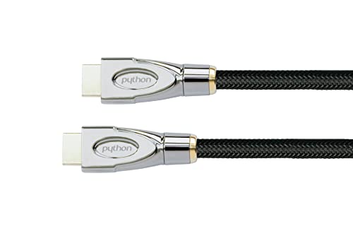 Python Serie Premium - Cavo Hdmi 2.1 Ad Alta Velocità - 8K Uhd 2 / 4K Uhd - Connettori Placcati In Oro - 3 Strati Di Schermatura - Lettore - Nylon Int