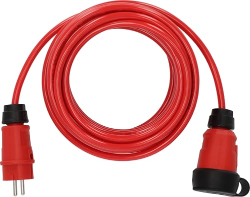 Brennenstuhl Cavo Di Prolunga Professionale Vq 1100 Ip44 (10 M Cavo H07Bq-F 3G1,5 In Rosso, Costruzione Sito Da Usare E Permanente Per Uso Esterno, Pr