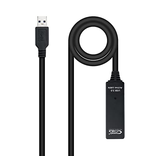 Monkey Ladder Cavo Prolunga Usb 3.0 Con Amplificatore (Tipo A/M-A/H, Maschio-Femmina, 10 M, Colore: Nero