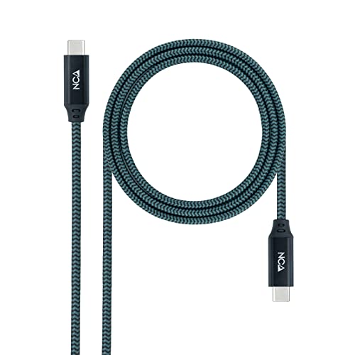 Monkey Ladder Cavo Usb 3.2 Gen2X2 20Gbps 5A/100W 4K/60Hz Usb-C/M-Usb-C/M, Colore Grigio/Nero, 1 M