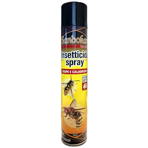 Sandokan, Insetticida Antivespe E Calabroni, Azione Immediata, 750 Ml Getto Spray Da 5 Metri, Effetto Lunga Durata, Anti Vespe E Nidi Di Vespe Esterno