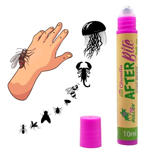 Penna Roll-On Dopopuntura Naturale - Sollievo Immediato Da Prurito E Rossore Per Punture Di Zanzare, Vespe, Api, Zecche, Pulci, Meduse - Aloe, Menta E