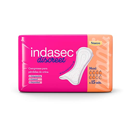 Indasec Discreet - Maxi Assorbente Per Incontinenza, Confezione Da 15 Unità