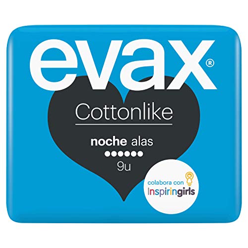 Evax Cottonlike Notte Assorbenti Sanitari Con Ali 9-Pezzi