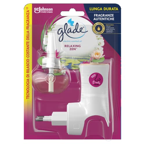 Glade Diffusore Di Oli Essenziali Elettrico, Profumatore Per Ambienti, Fragranza Relaxing Zen, Confezione Da 1 Diffusore E 1 Ricarica