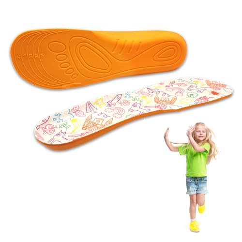 Solette Ortopediche Tagliabili Per Bambini Con Supporto Arco Plantare E Rialzo Tallone In Foam Di Lattice, Sottopiede Traspirante Per Piedi Piatti Fas
