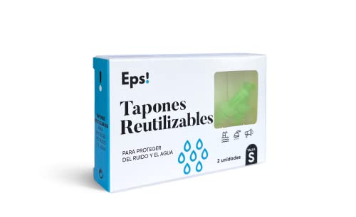 Eps! Tappi Per Orecchie Acqua Riutilizzabili, Tappi Per Le Orecchie Da Nuoto, Per Acqua Di Mare, Cancellazione Del Rumore, Protezioni Uditive, Taglia